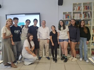 Alumnos IES ALBAL con F. del Valle